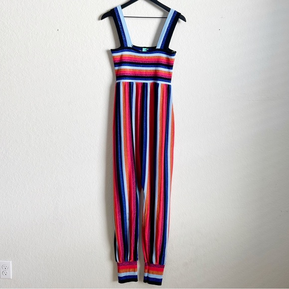 FARM Rio Pants - FARM RIO Glitter Striped Jogger Jumpsuit NEW Medium